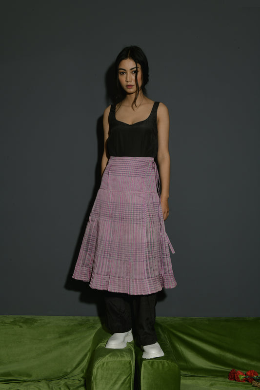 Paragraph 002 Pleated Wrap Skirt